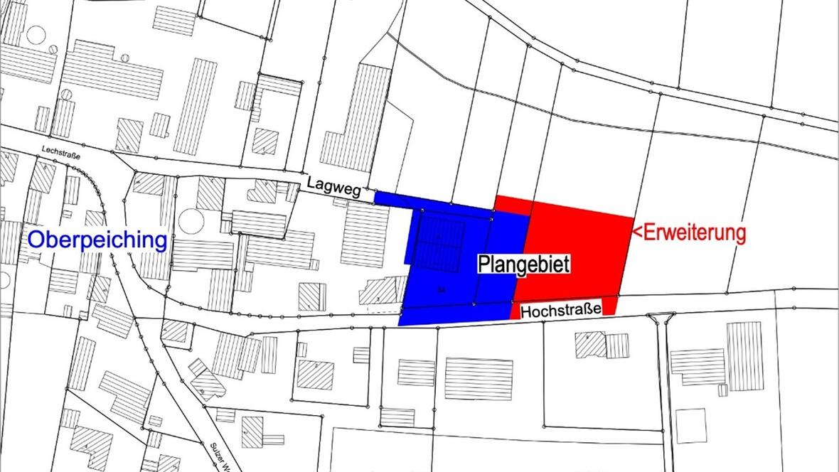 Einbeziehungssatzung „Oberpeiching-Ost“, 1. Änderung und Erweiterung