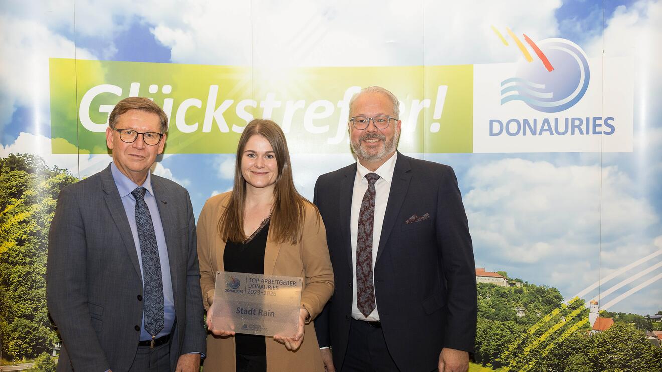 Auszeichnung der Stadt Rain als Top-Arbeitgeber DONAURIES
