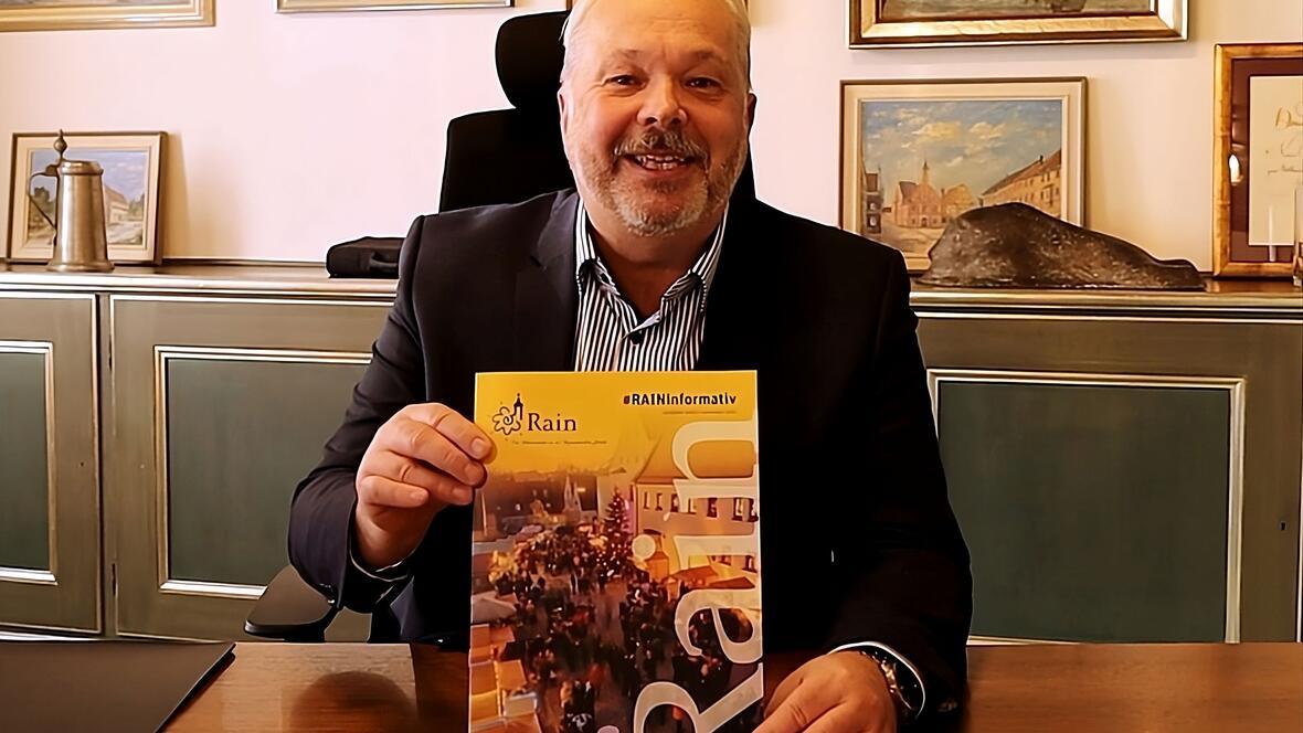 Erstausgabe des Mitteilungsblatts RAINinformativ der Stadt Rain
