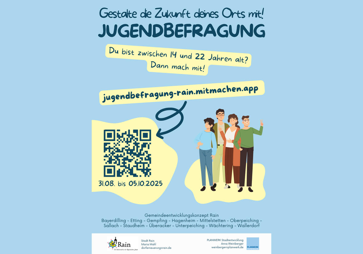 Jugendbefragung Stadt Rain zum Gemeindeentwicklungskonzept.