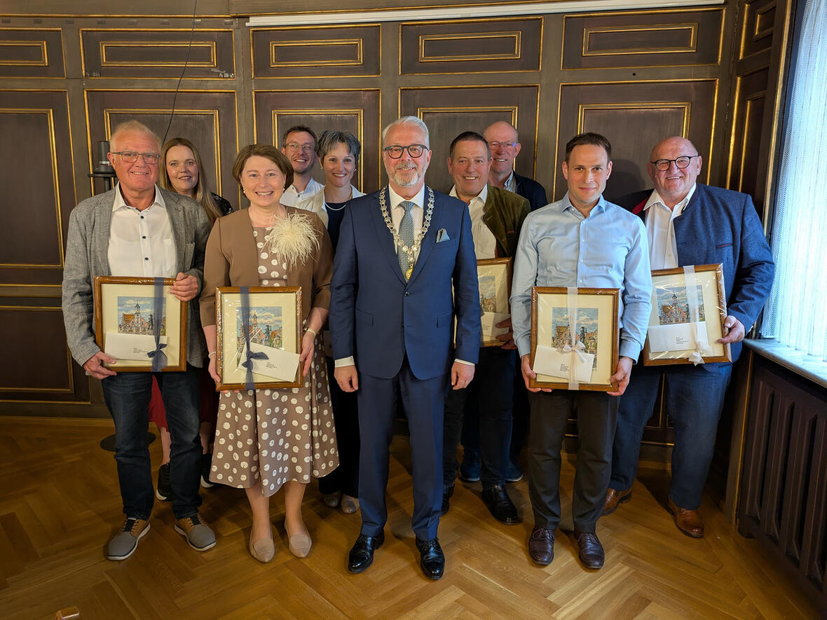 Stadt Rain: Verabschiedung der Stadtratsmitglieder und Ortsprecher der Jahre 2020-26