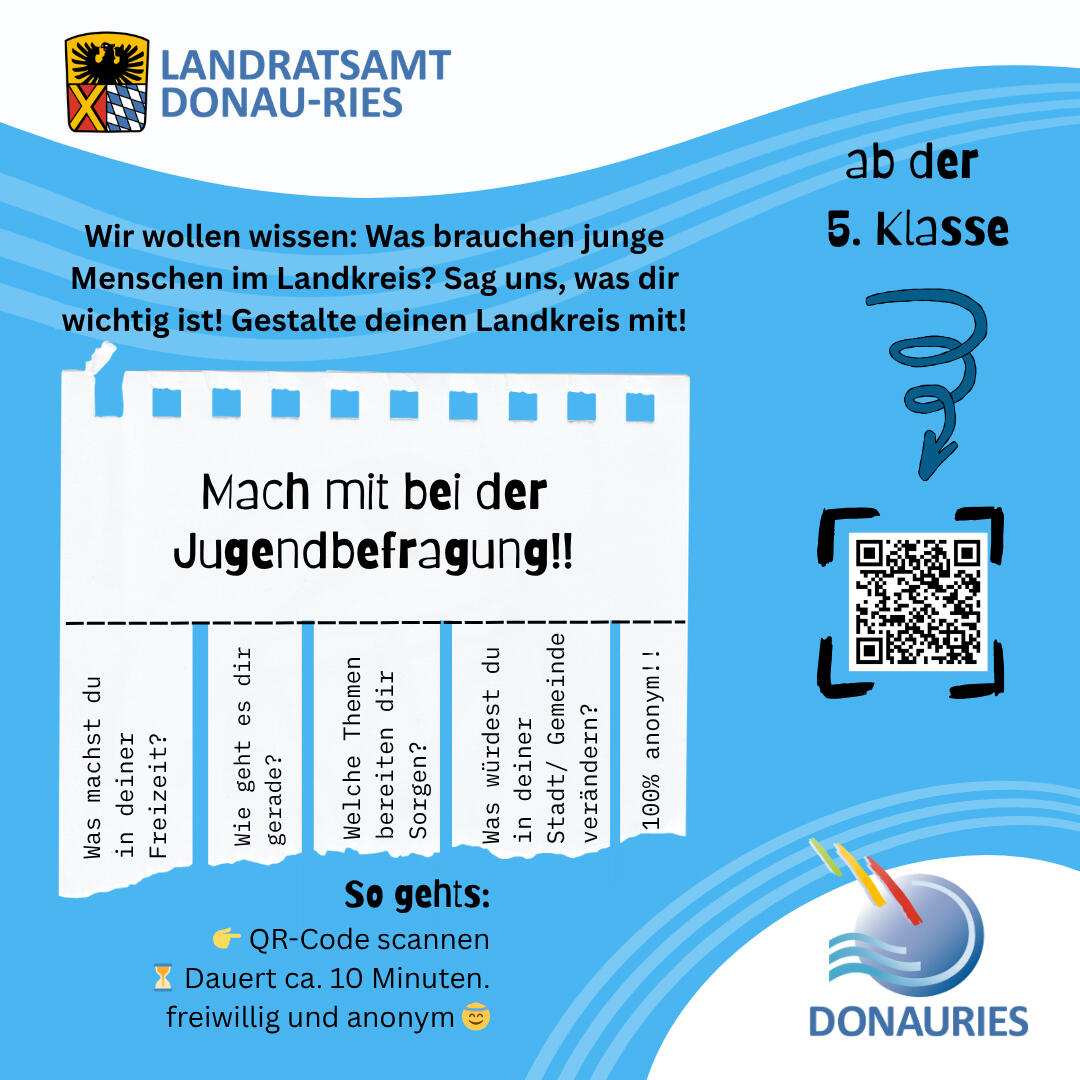 Jugendbefragung im Landkreis DONAURIES 2026