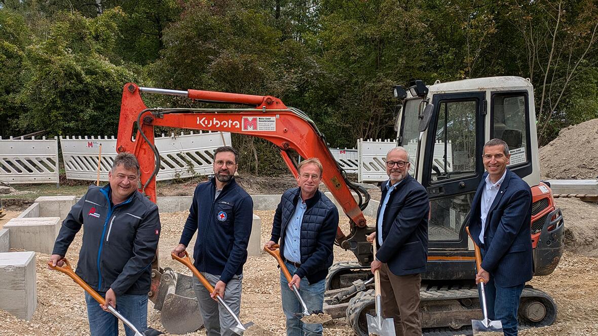 Spatenstich zur neuen Wachstation der Wasserwacht in Rain