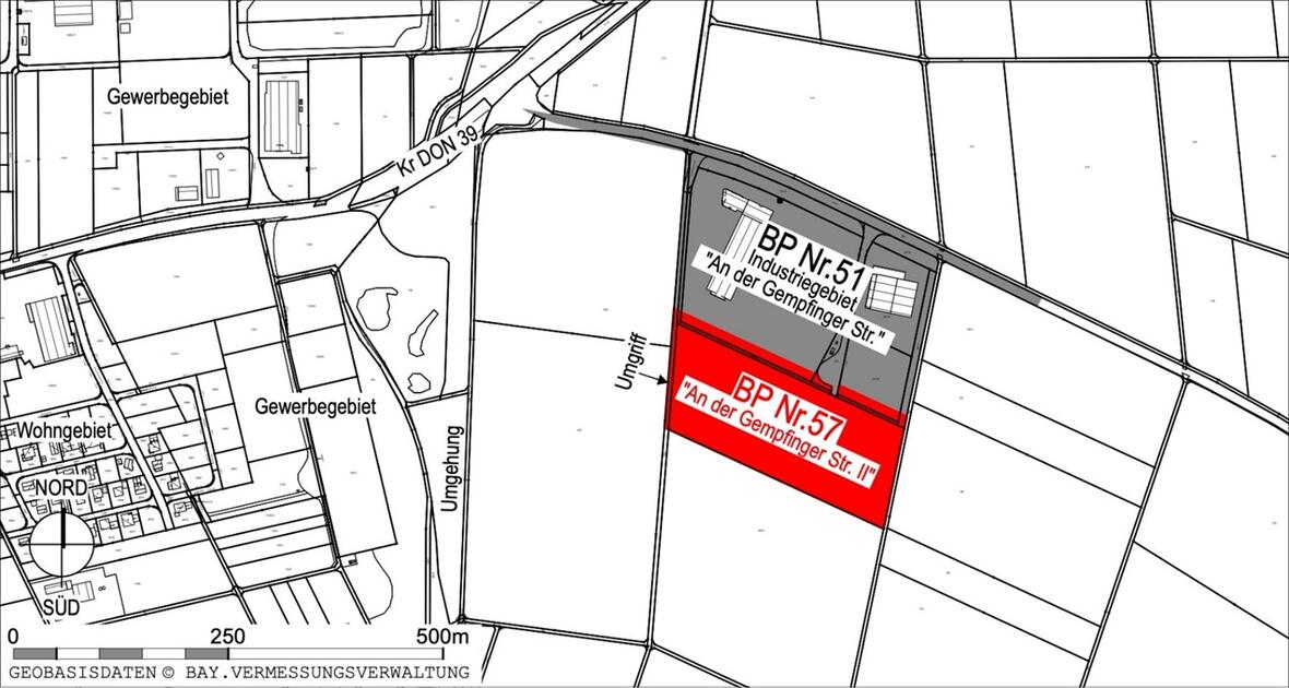 Bebauungsplan Nr. 57 „An der Gempfinger Straße II“, 1. Änderung 