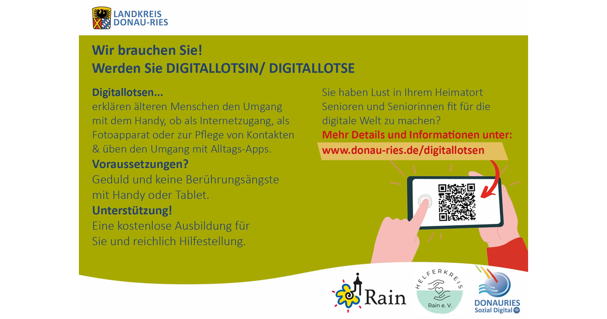 Stadt Rain und Helferkreis Rain suchen \