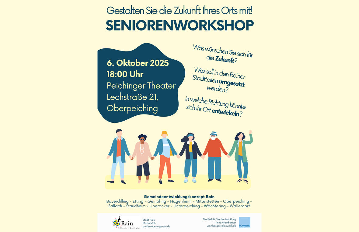 Seniorenworkshop zum Gemeindeentwicklungskonzept Stadt Rain