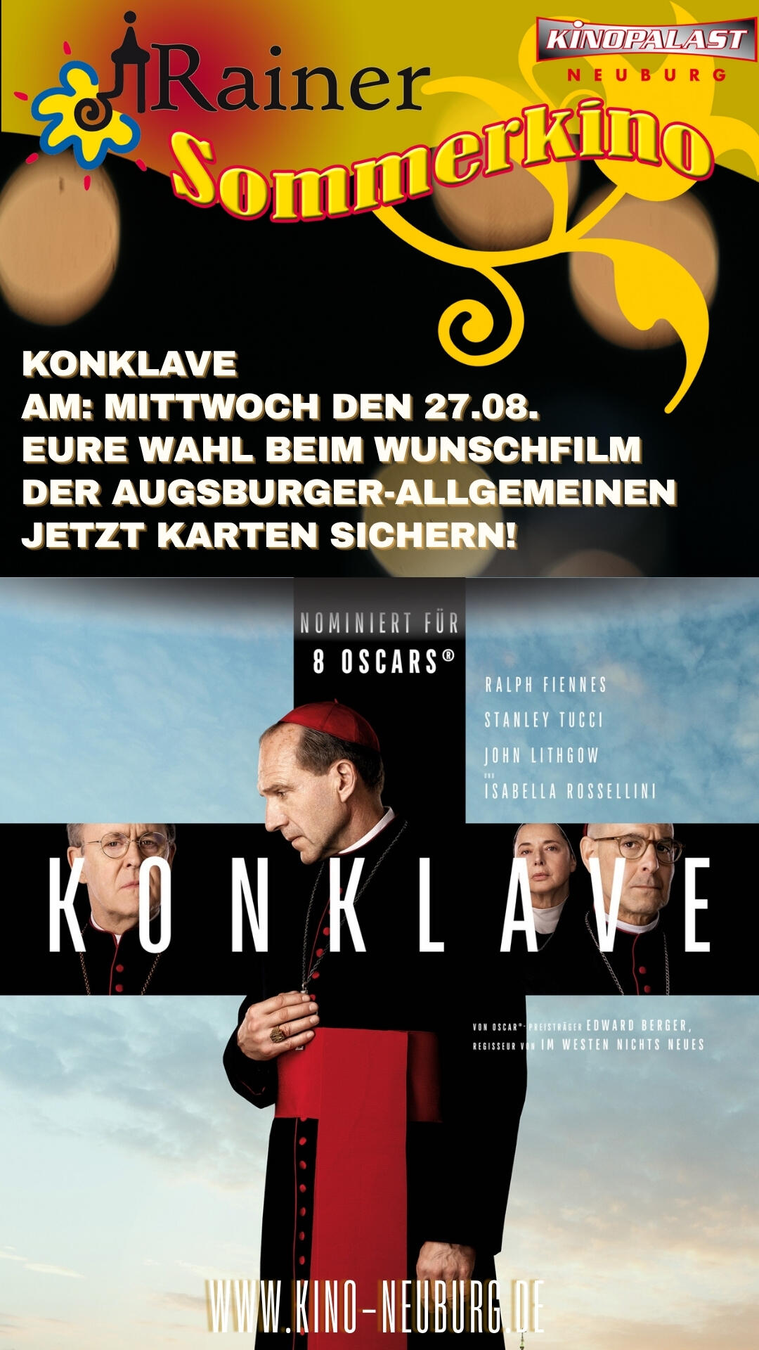 Sommerkino Rain 2025 Wunschfilm Konklave