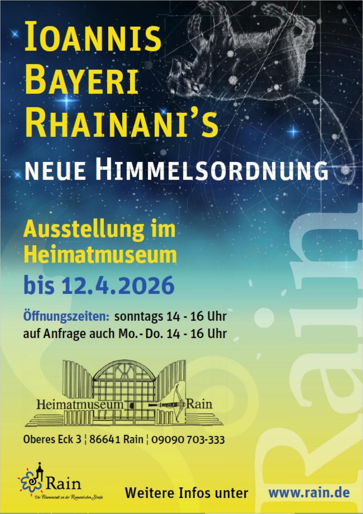 Sonderausstellung: Ioannis Bayeri Rhainani´s neue Himmelsordnung