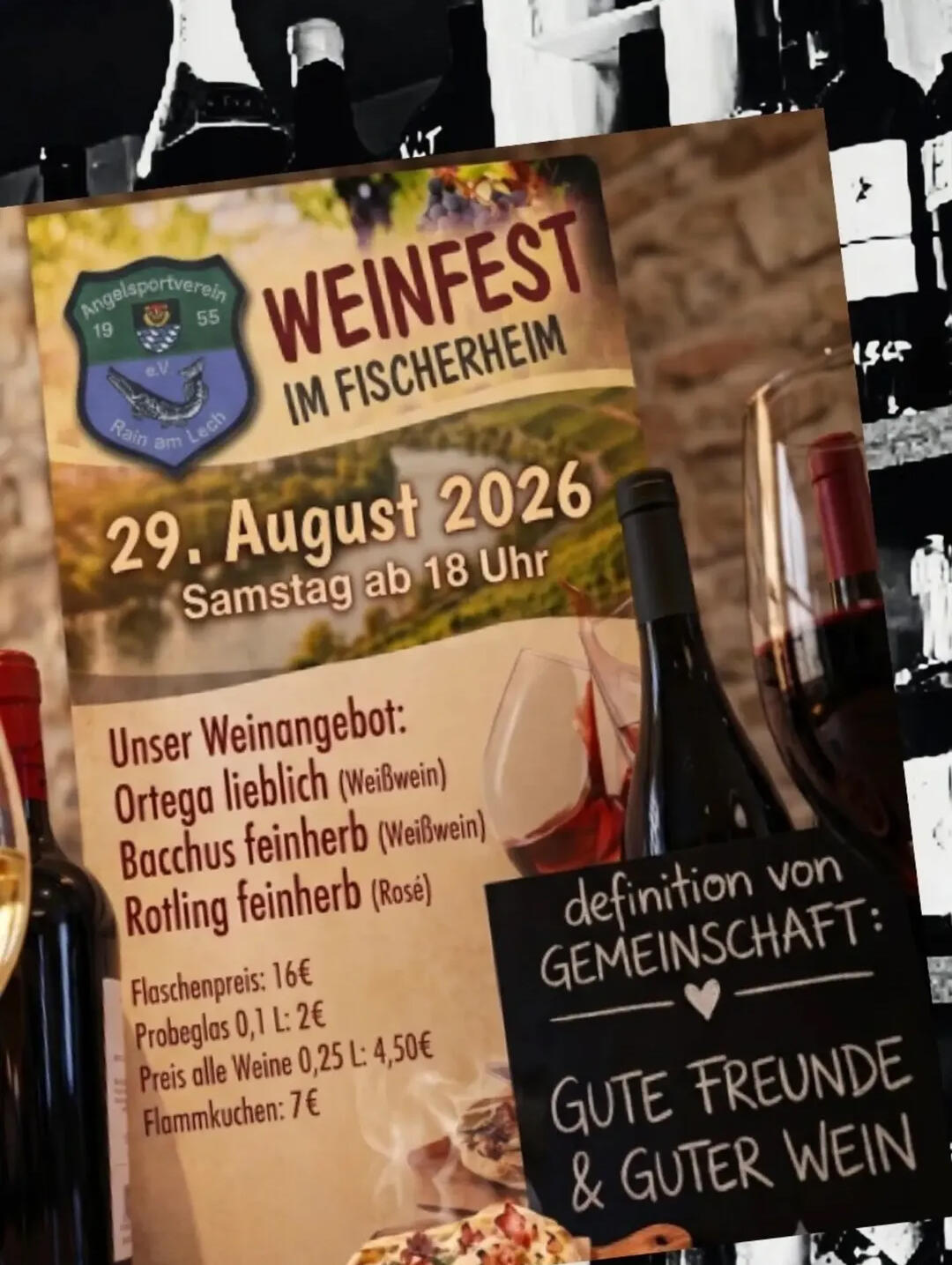 Weinfest im Fischerheim in Rain