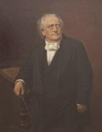 Gemälde von Alexander von Wagner (1838 - 1919), Franz Lachner im Alter von ungefähr 70 Jahren, Öl auf Leinwand, Stiftung von Frau Albertine Weber (Firma Dehner) an die Stadt Rain zum 200. Geburtstag von Franz Lachner