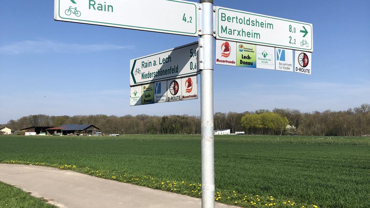 Radwege in Rain am Lech