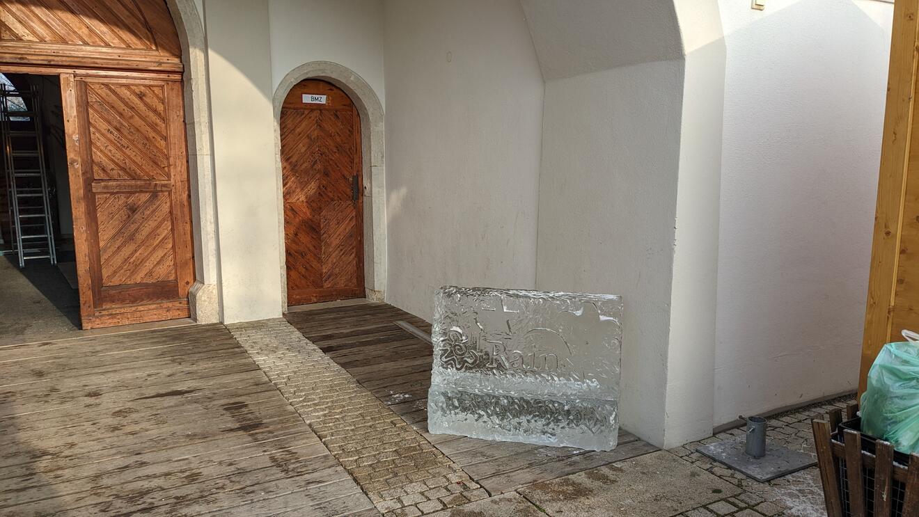 Fertiges Eiskunstwerk