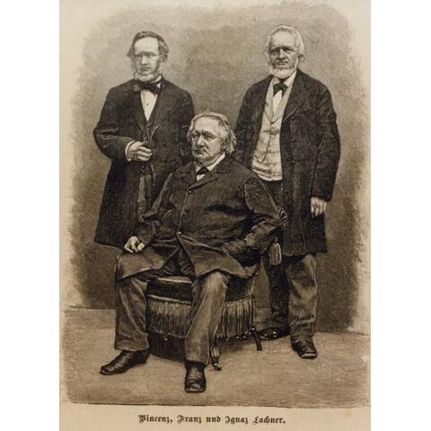Vinzenz, Franz und Ignaz Lachner (von links) im Jahr 1883